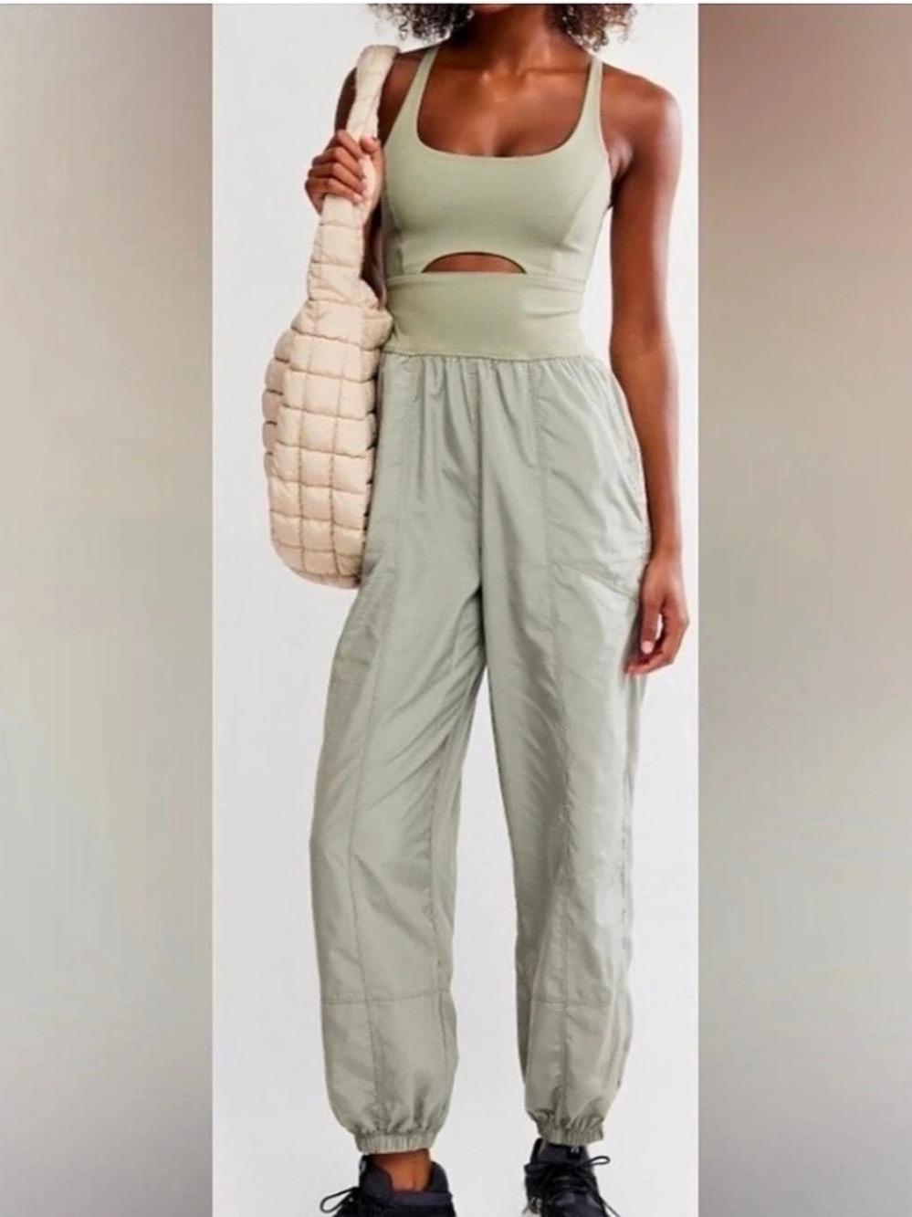 Free People Movement Good Karma Jumpsuit Good Karma Jumpsuit in Green Like New
